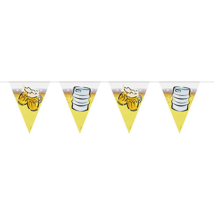 Oktoberfest Flaggengirlande mit Biermotiven - 6 m