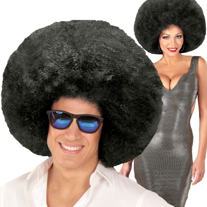 Große schwarze Afro-Perücke