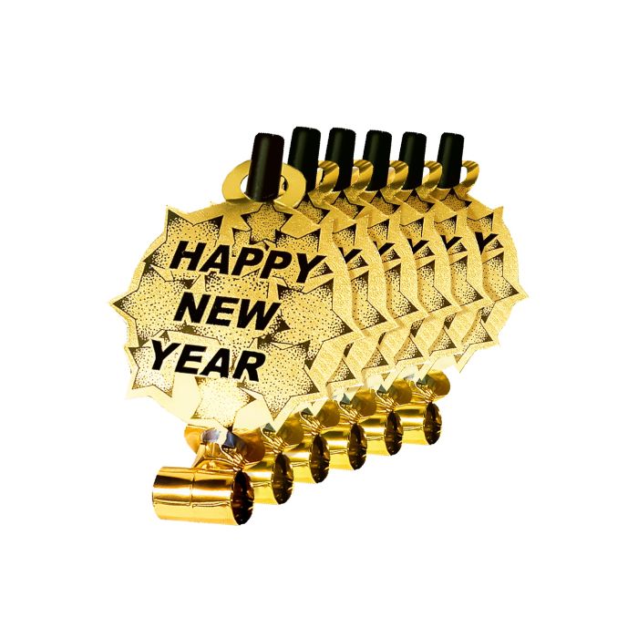 Rysler guld happy new year 6x