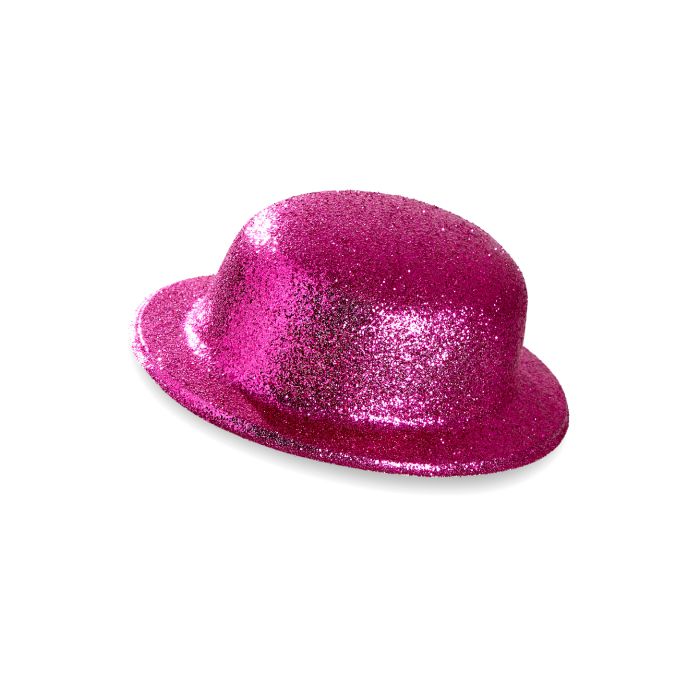 Bowlerhut pink Glitter