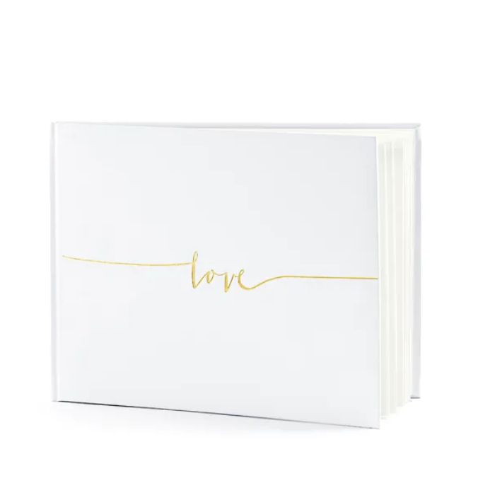 Gästebuch 24x18,5 cm Weiß 