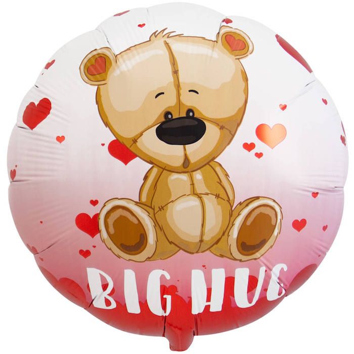 "Big Hug" Folienballon mit Bär - 45 cm