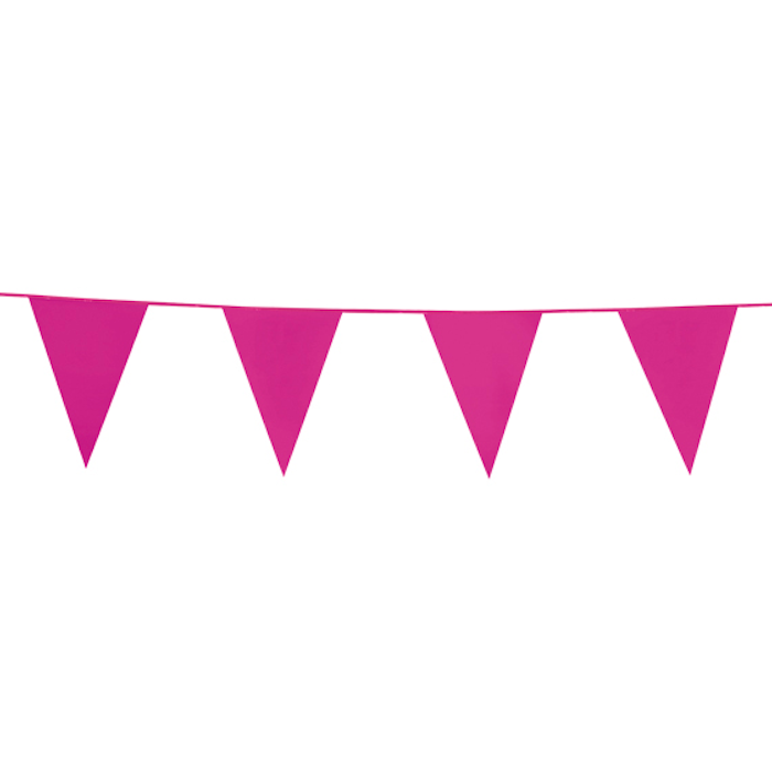 Pink Flagguirlande 20x30 cm - 10 m