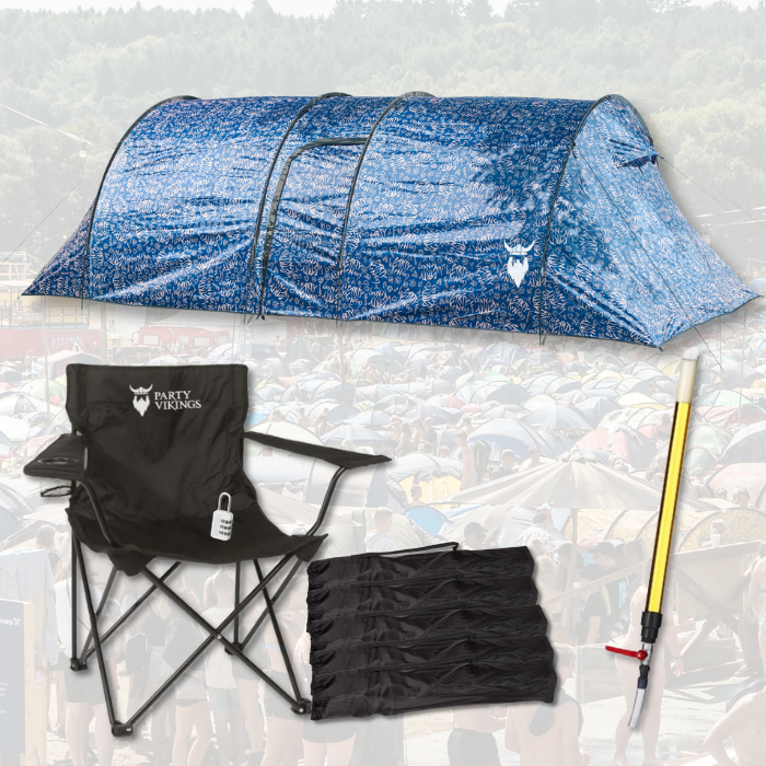 Festivalpaket 5 Personen Premium - Zelt, Campingstuhl, usw.