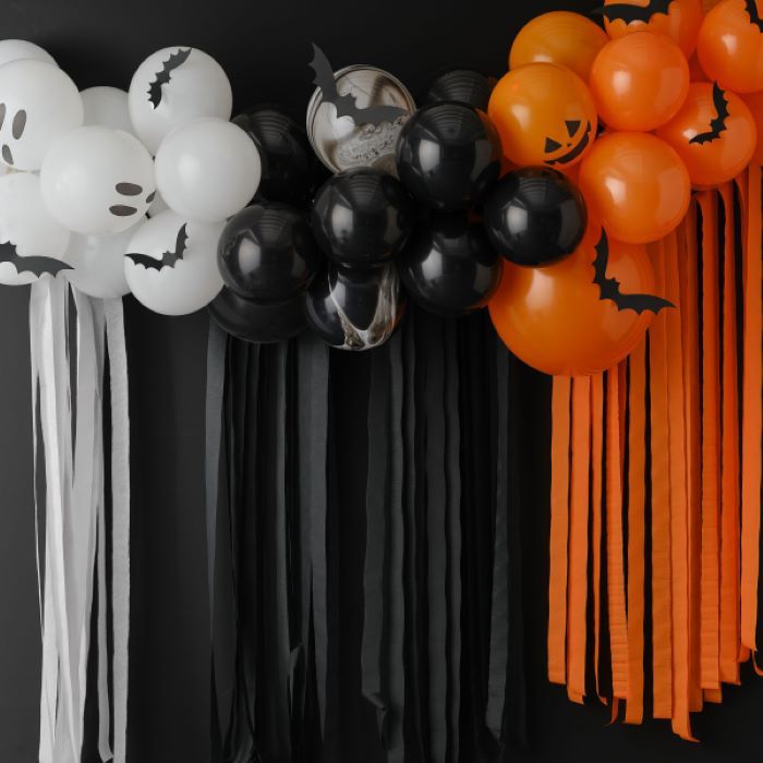 Halloween ballonbue med streamers - 102 dele