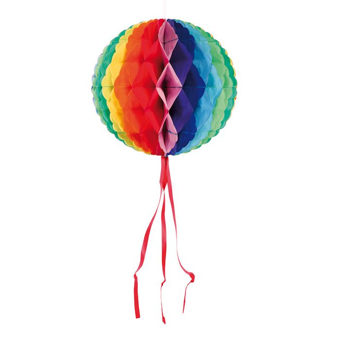 Regenbogen multifarbig runden Honeycomb 3x - 30 cm