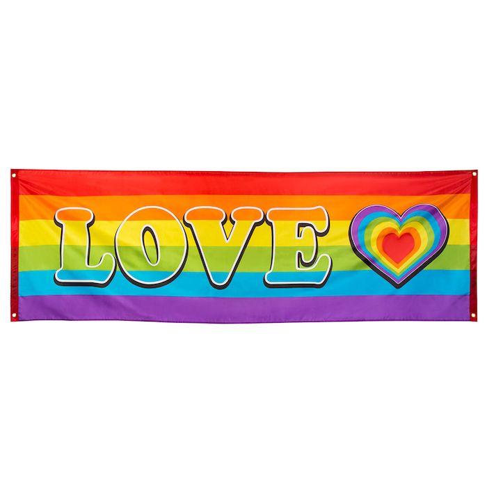 "Love" Regenbogenbanner - 74x220 cm