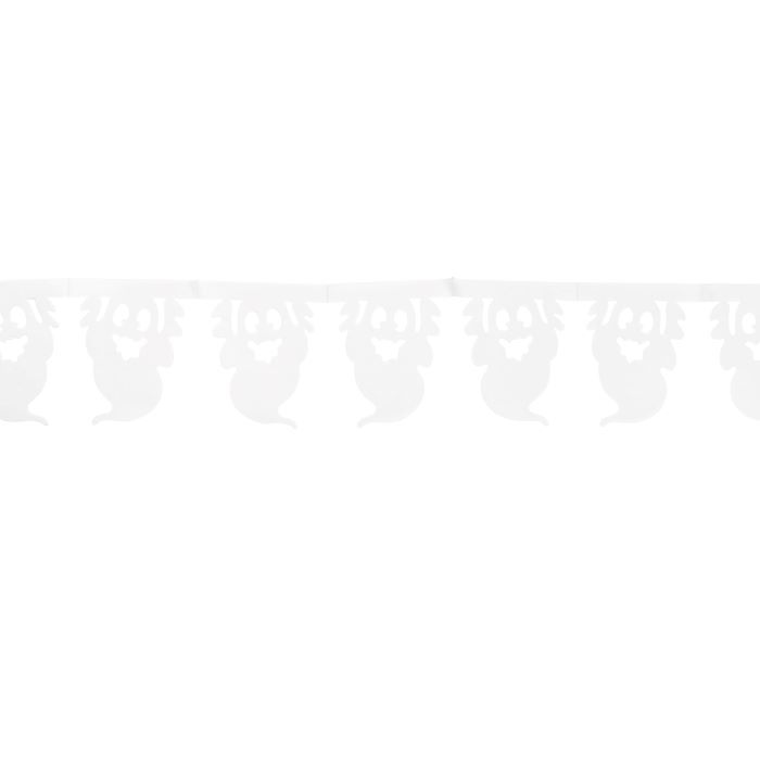 Weiße Gespenst-Papiergirlande - 6 m