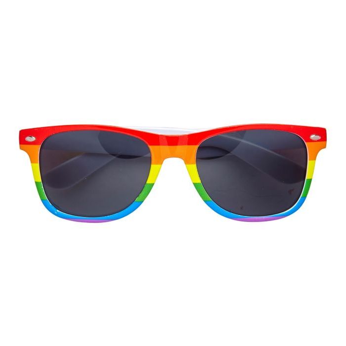 Regnbue farvet pride solbriller - onesize