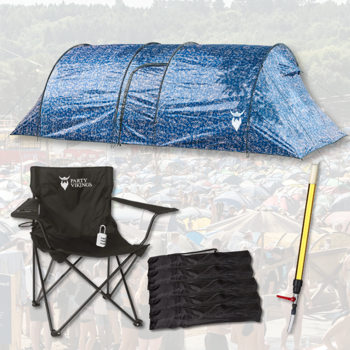 Festivalpaket 6 Personen Premium - Zelt, Campingstuhl, etc.