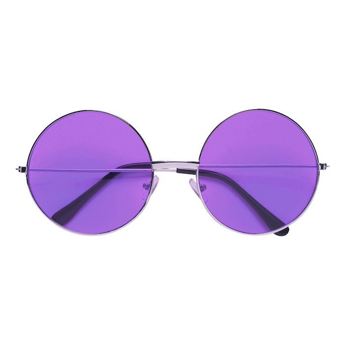 Neon Sonnenbrille Lila, rund