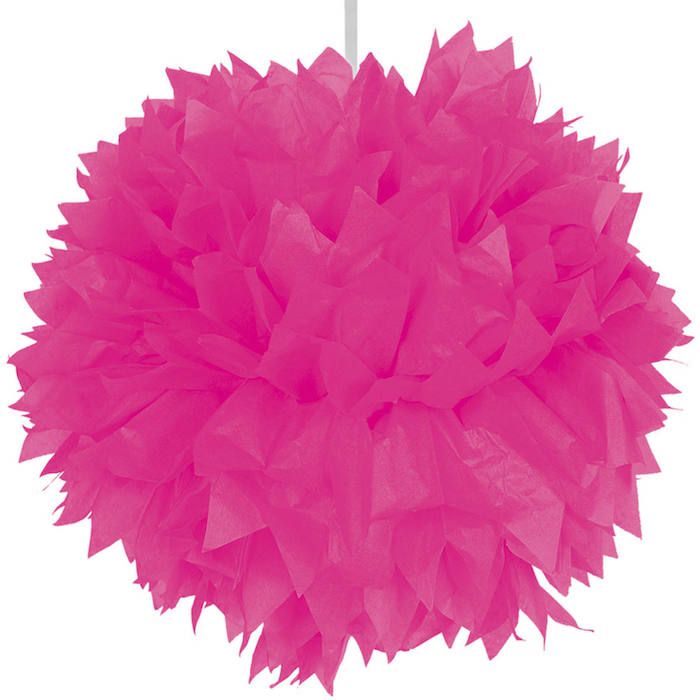 Pinker Pompom - 30 cm