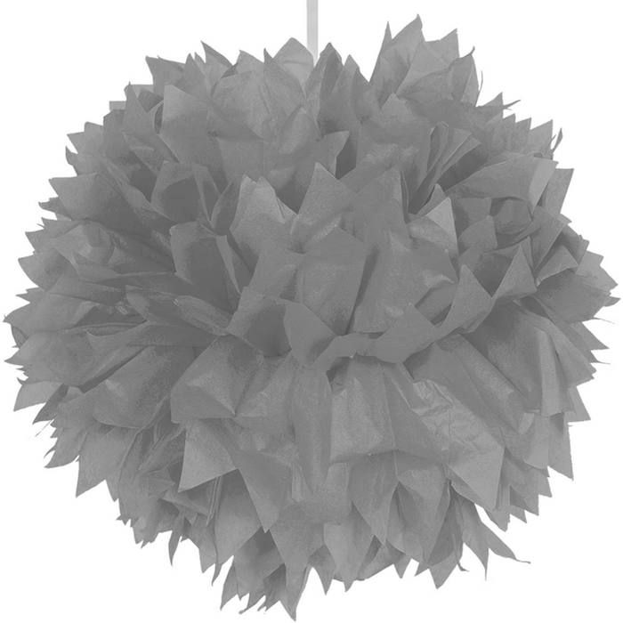 Silberne Pompom - 30 cm