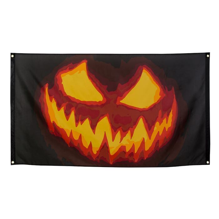 Halloween græskar polyester banner - 150x90 cm