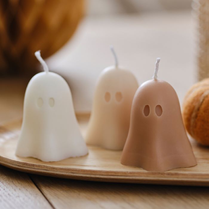 Halloween spøgelse vokslys - 3x