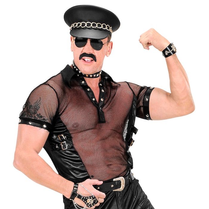 Rock T-Shirt im Lederlook