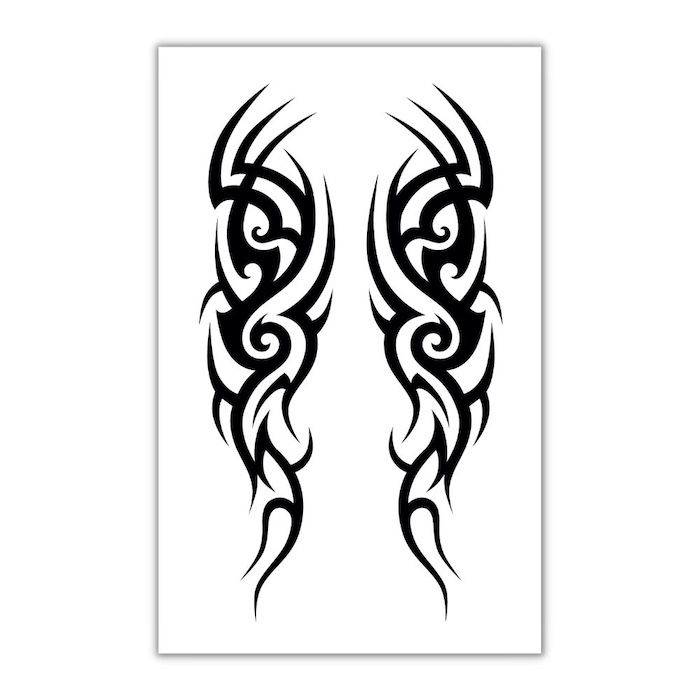 Tribal falsk og kunstig tatovering 10.5x20cm