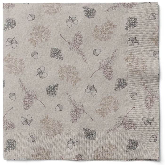 Servietten in braun mit Naturmotiven 20x Die alte Apotheke