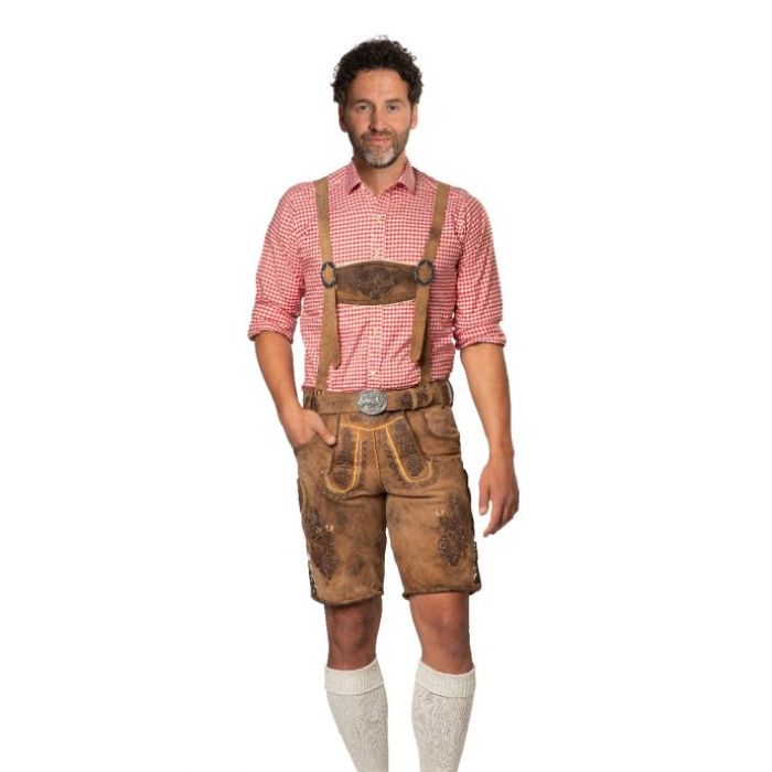 Tiroler Lederhosen Hose kurz braun
