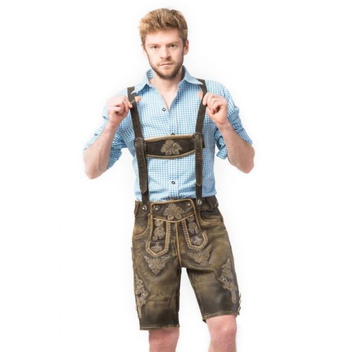 Trachtenlederhosen Shorts retro Braun
