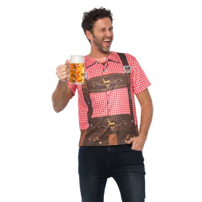 Tyroler T-Shirt mit Lederhosen Design
