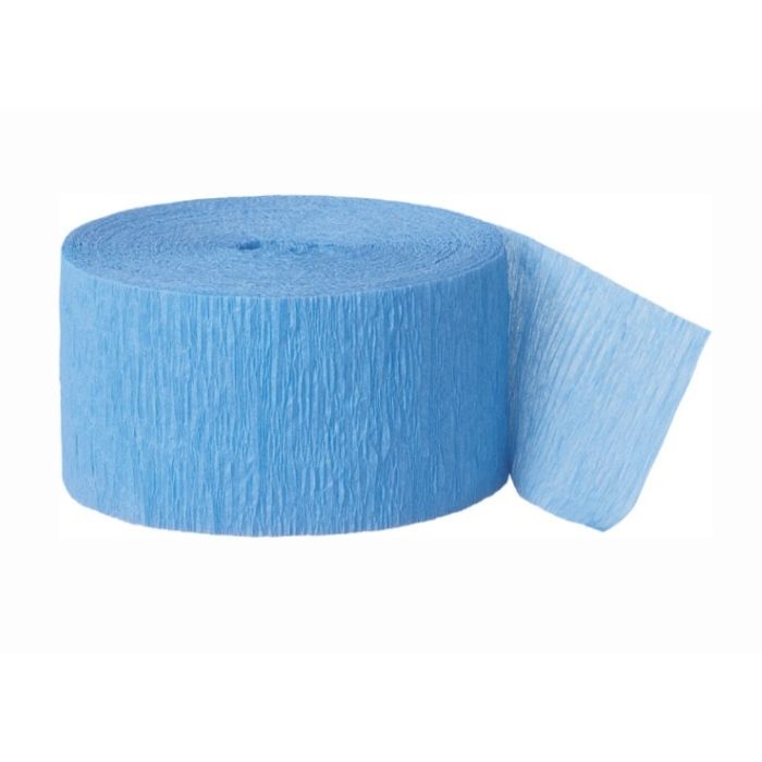 Baby blå Crepe streamer 24m 