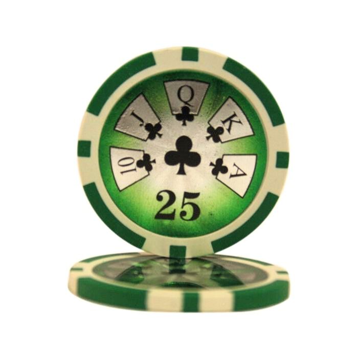 Pokerchips i grøn 50x