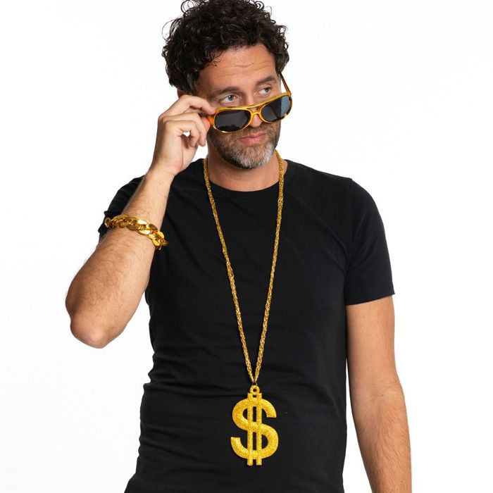 Gangster-Set in Gold, inkl. 3 Teile