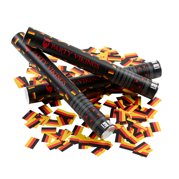 Deutschland Konfetti-Rohr 40 cm PartyVikings Rechteckiges Konfetti