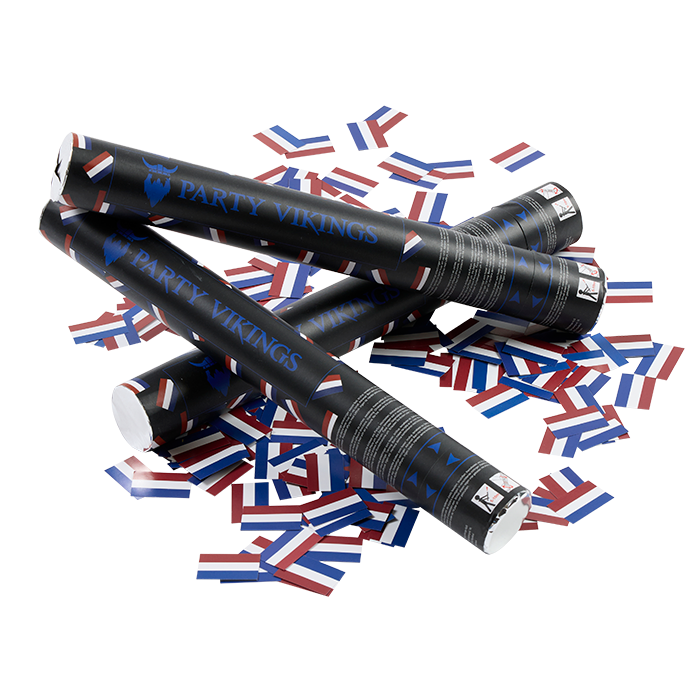 Holland Konfetti-Rohr 40 cm PartyVikings Rechteckiges Konfetti