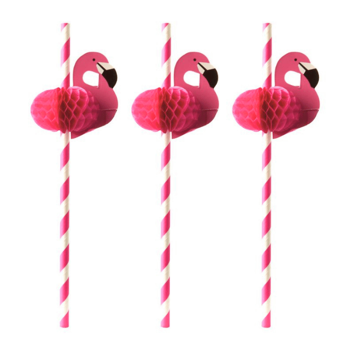 Flamingo honeycomb pap sugerør 20x - 20 cm