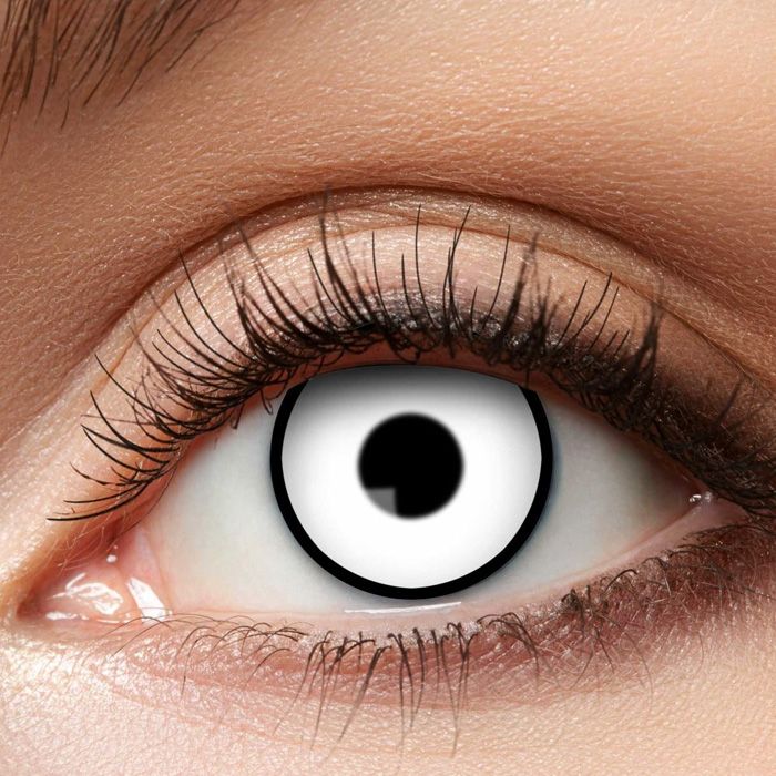 Marmorierte weiße Kontaktlinsen