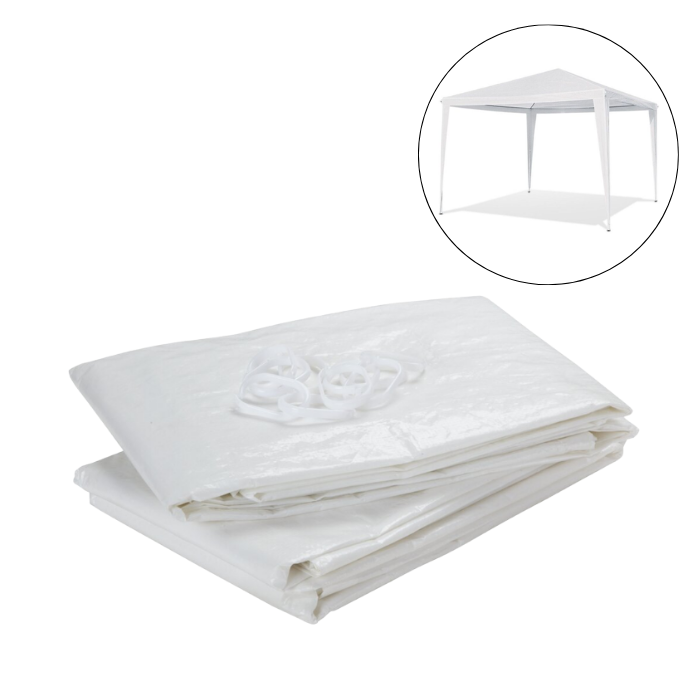 Seitenwände für Pavillon weiß 2x - 2 x 3 m