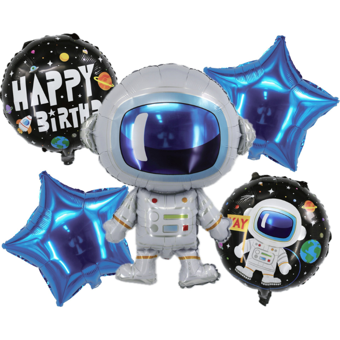 Folienballons im Astronauten-Thema 5x