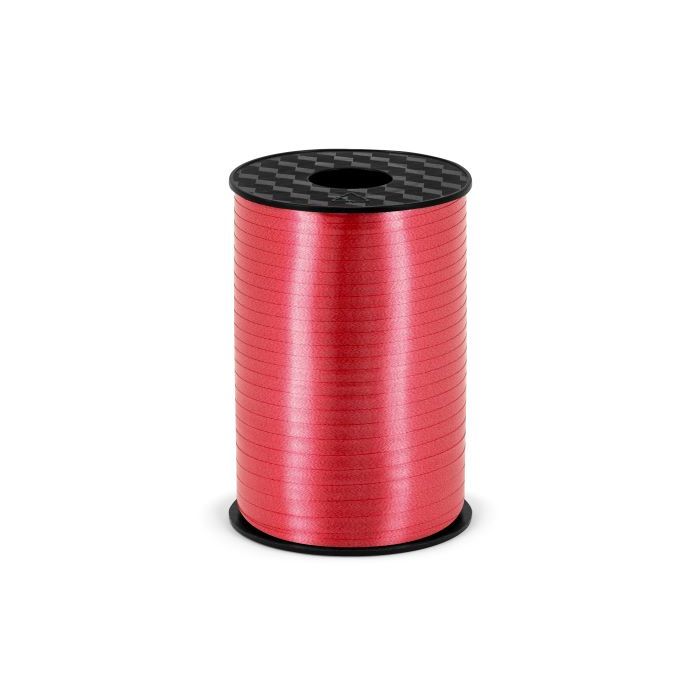 Rotes Plastikgeschenkband - 5 mm x 225 m