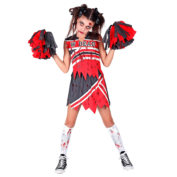 Zombie cheerleader kostume til børn