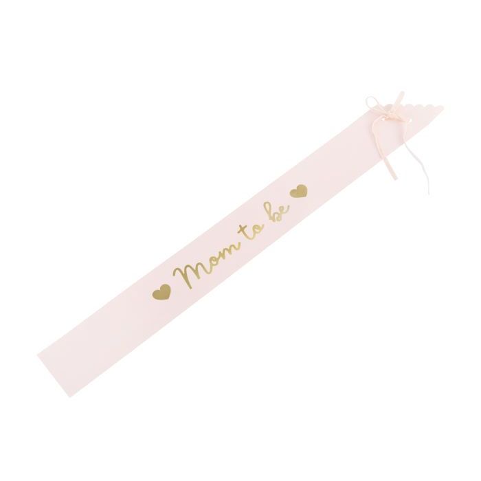 Rosa 'Mom to Be' Baby Shower Papierband - 75 cm