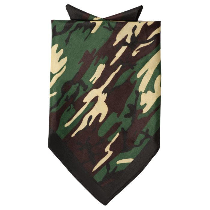 Bandana mit grünem Camouflage 52x55 cm