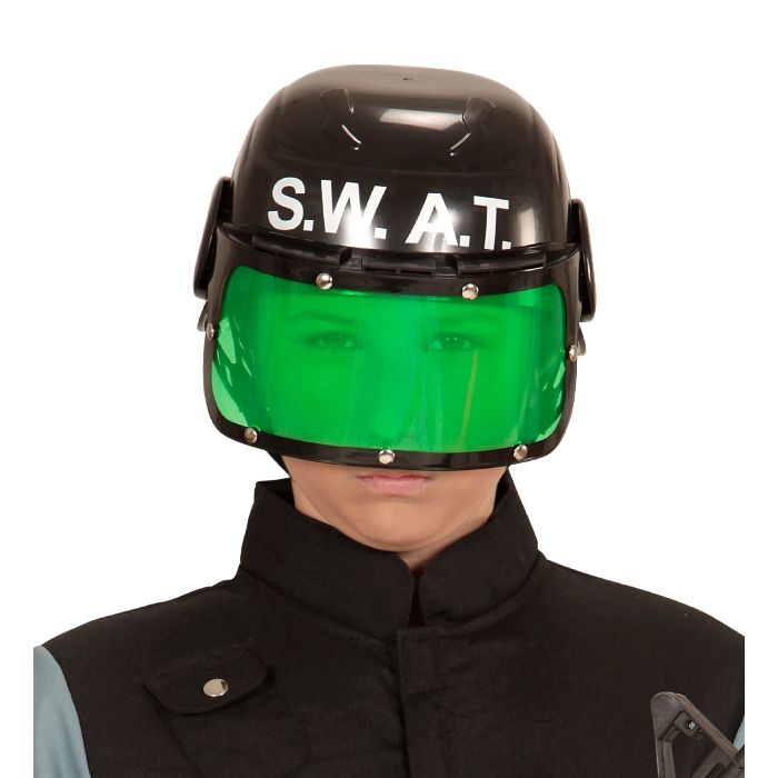 SWAT Kinderhelm mit grünem Visier 