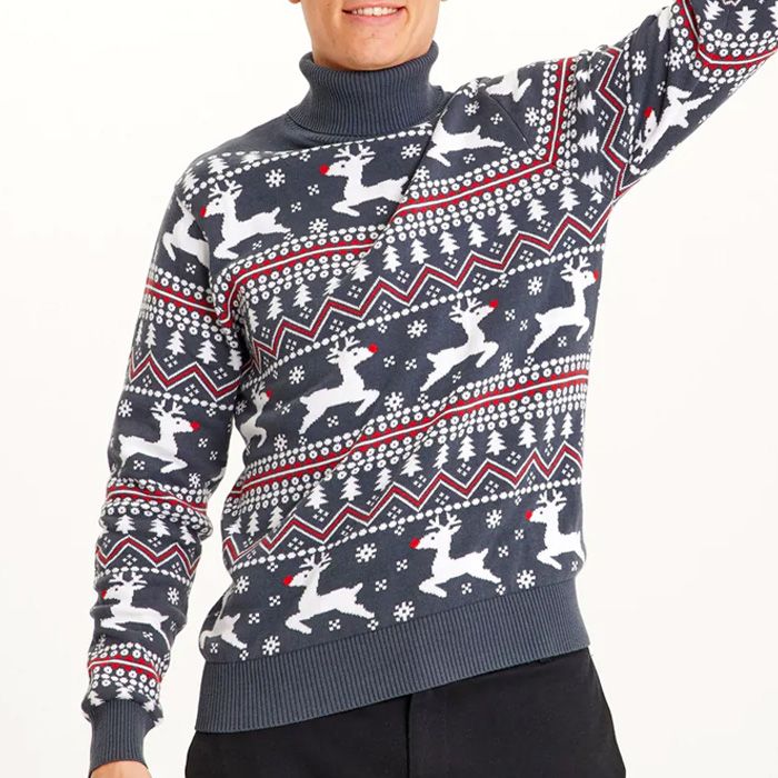 Weihnachtspullover Turtleneck S-XXL