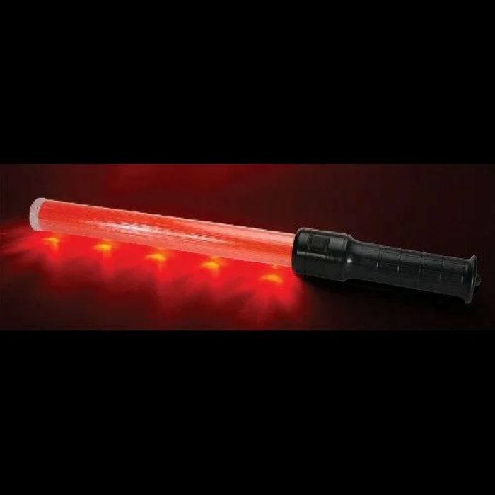 Trafikstav med orange LED lys 