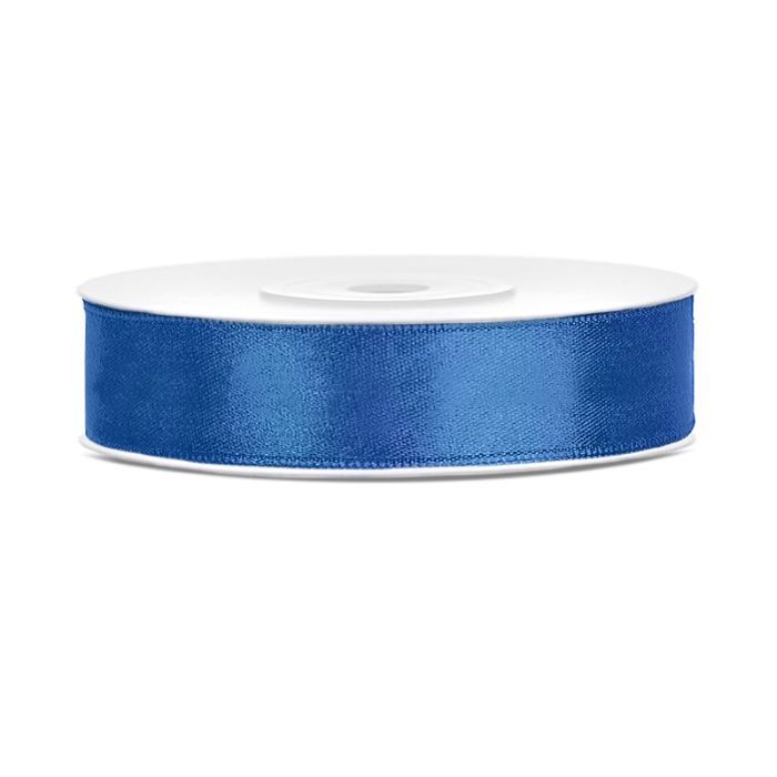 Blaues Satinband - 12 mm x 25 m