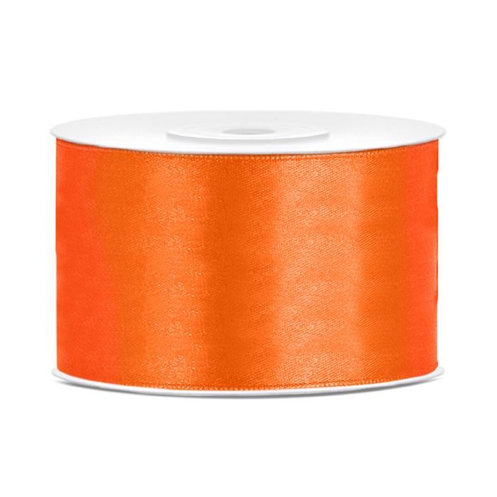 orangefarbenes Satinband - 38 mm x 25 m