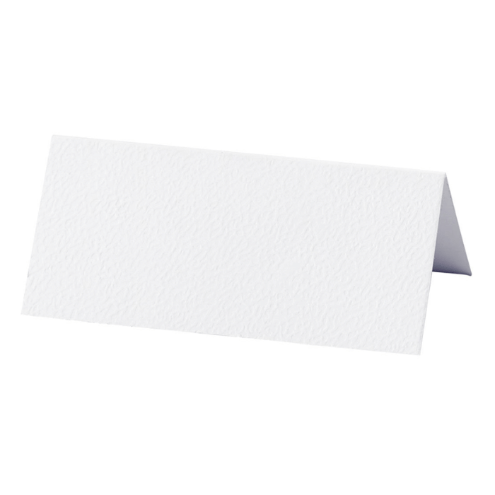 Tischkarten Baumwolle-Papier Weiß 10x - 10 x 5 cm