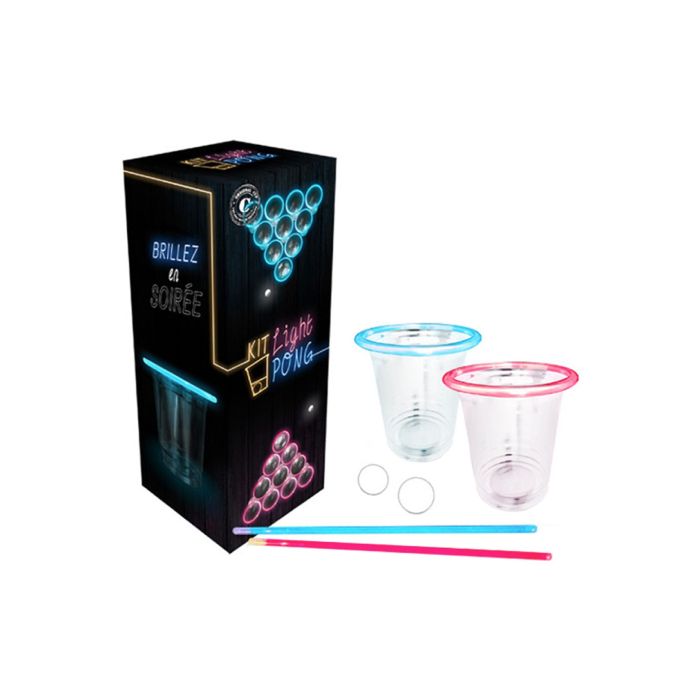 Selvlysende beer pong knæklys sæt 48 dele