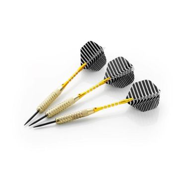 Dartpfeile Gold und Schwarz Metall 3x