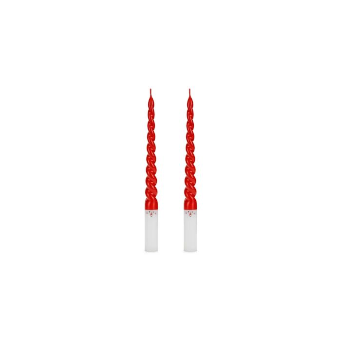 Weihnachtsmann drehende Lichter rot 2x - 25 cm
