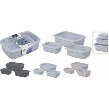 Aufbewahrungsboxen 3 Stk. mit Deckel aus TPE