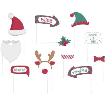 Holly Jolly Fotoautomat Weihnachtsrequisiten 12x