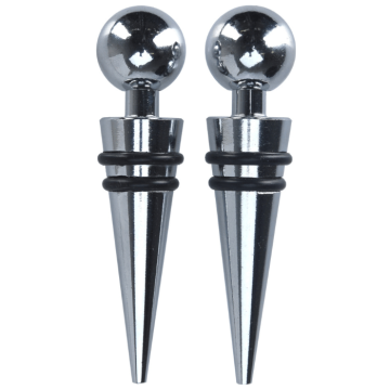 Vinstoppere chrome metal 2x 